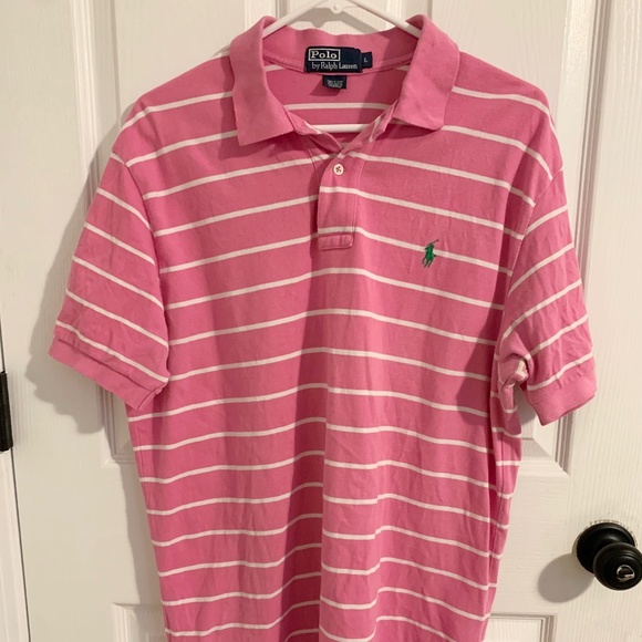 Polo Ralph Lauren Other - Polo by Ralph Lauren men’s pink stripe shirt, size L